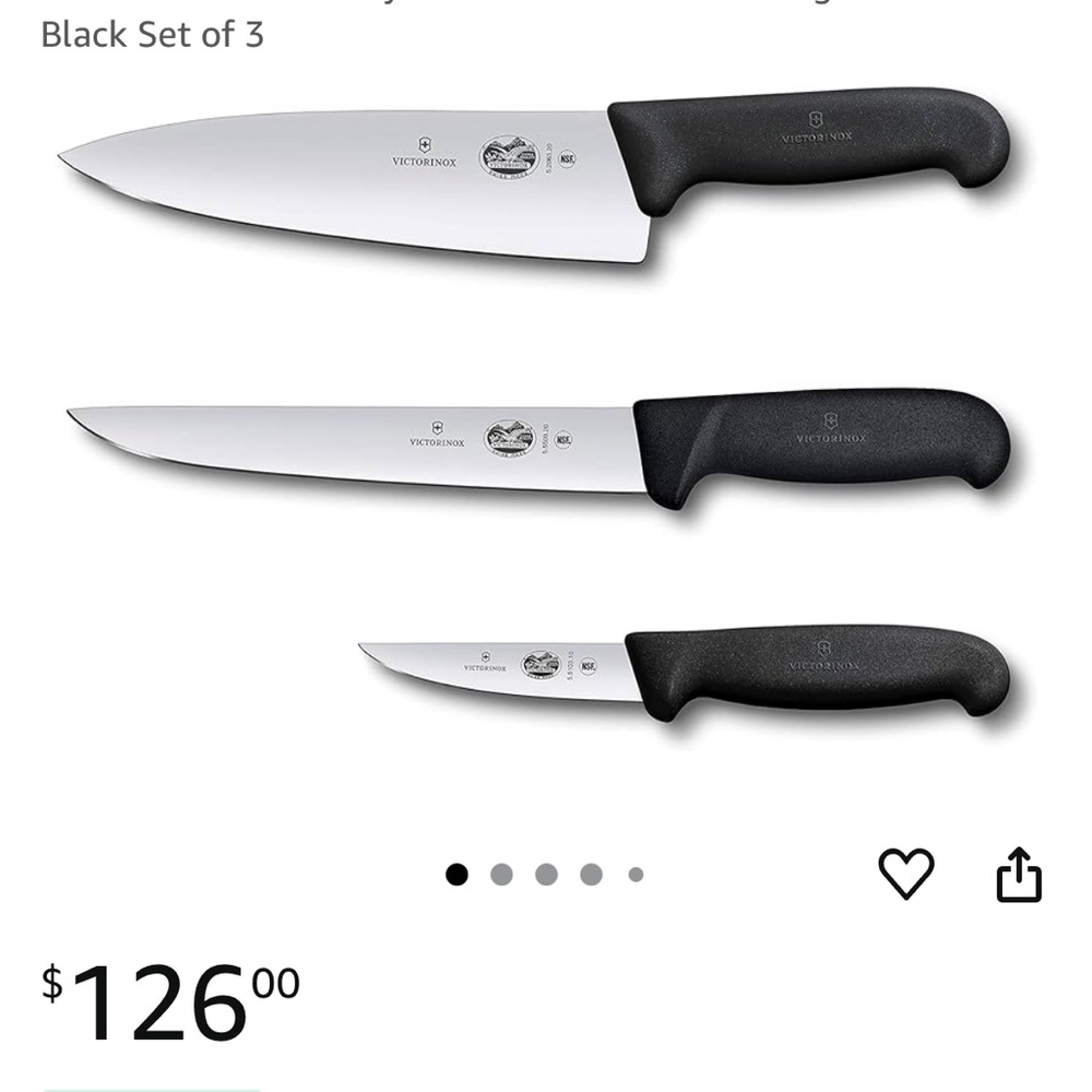 Victorinox Swiss Classic Knife Trio with Black Handles
